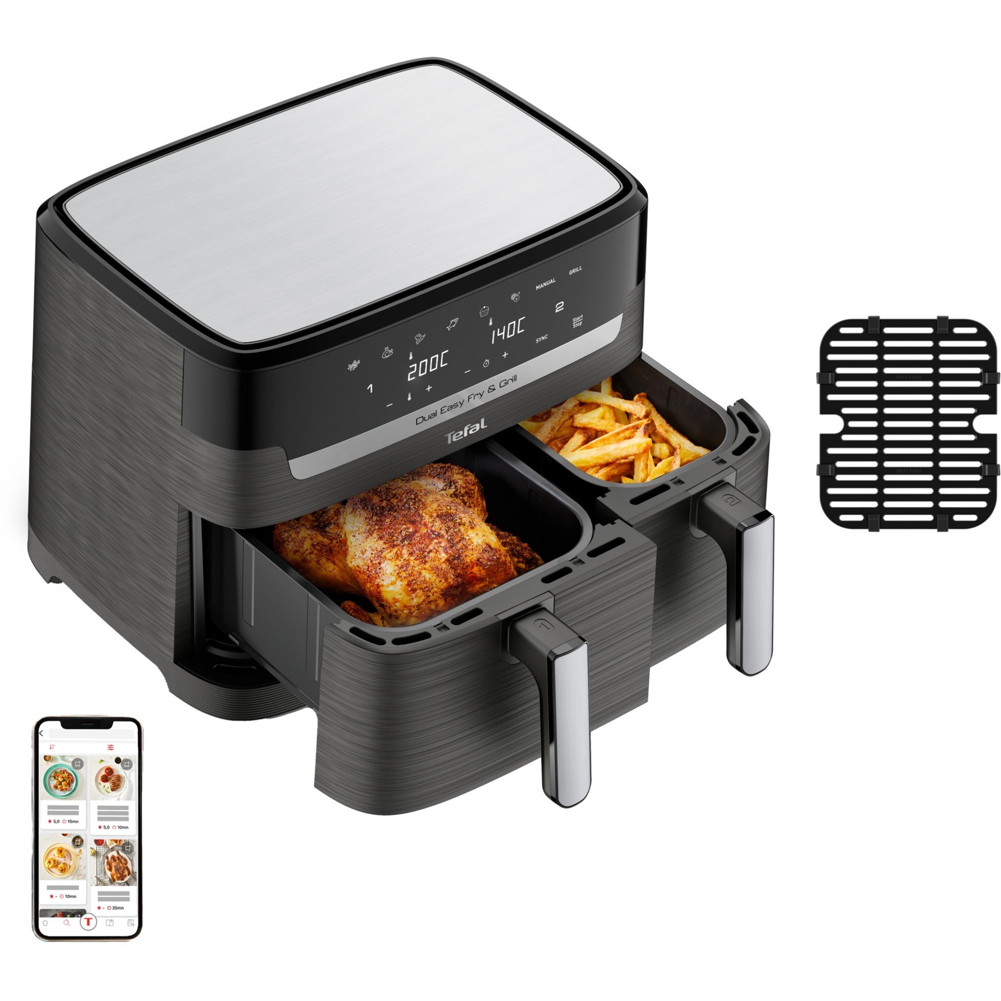 Karšto oro gruzdintuvė Tefal EY905B nuotrauka