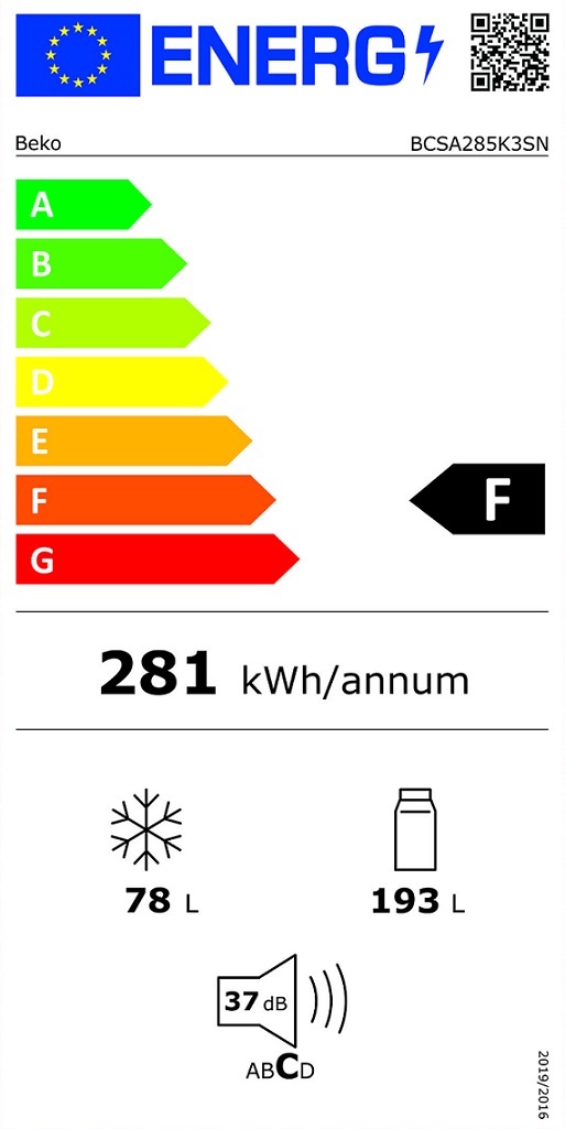 Beko BCSA285K3SN nuotrauka