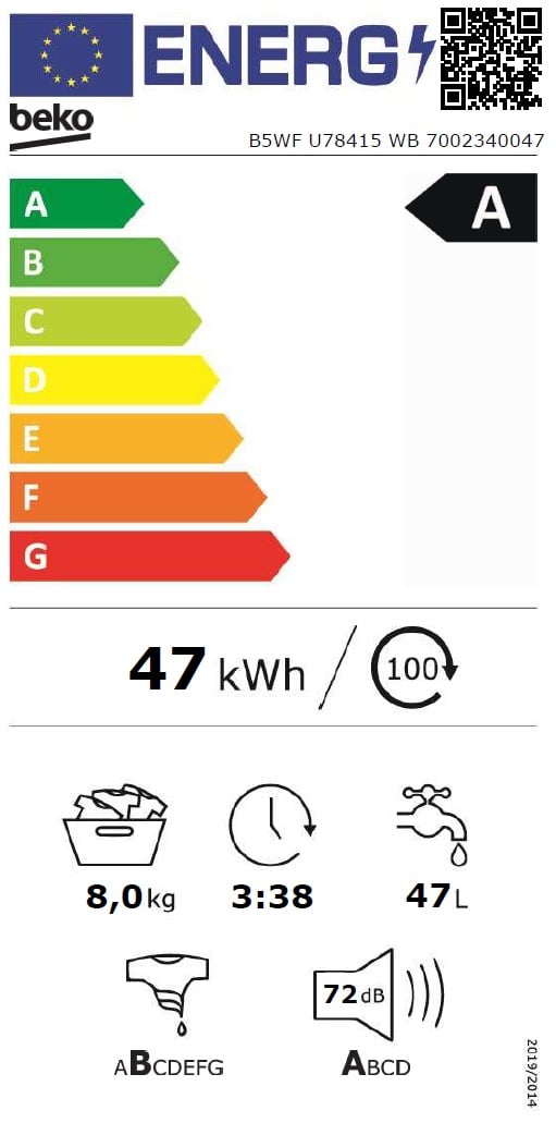 Beko B5WFU78415WB nuotrauka