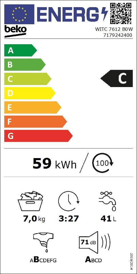Beko WITC7612B0W nuotrauka