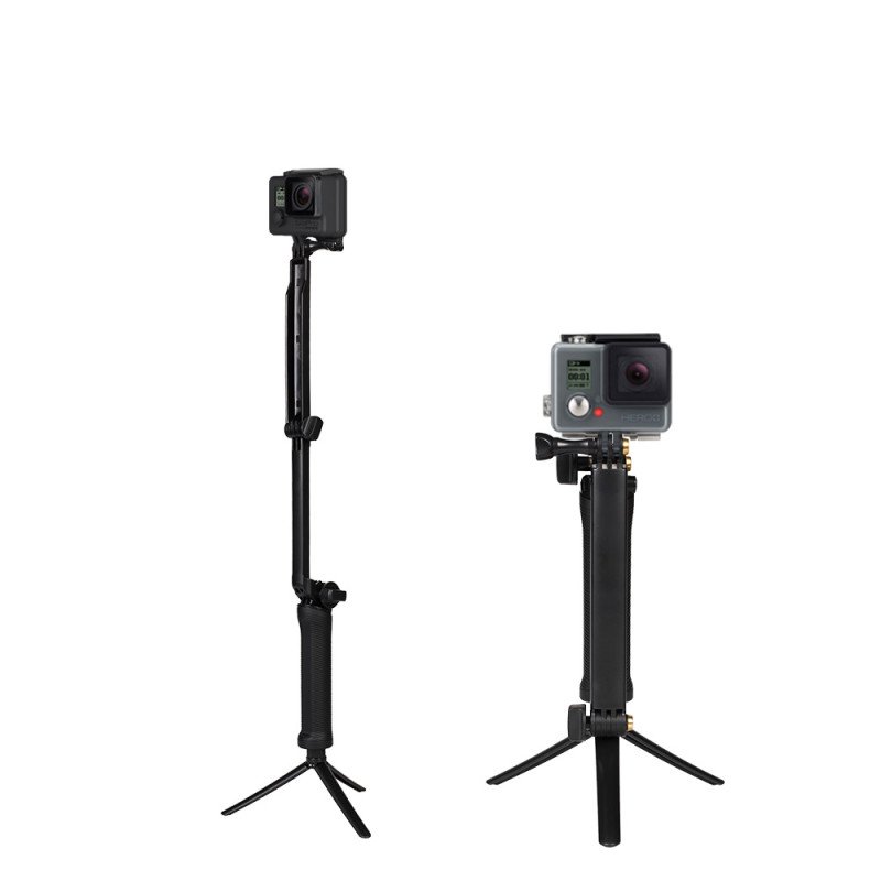 Asmenukių lazda HURTEL 3in1 Monopod Tripod, juoda nuotrauka
