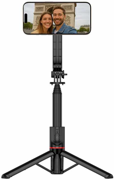 Asmenukių lazda Swissten Bluetooth Tripod, suderinama su MagSafe nuotrauka
