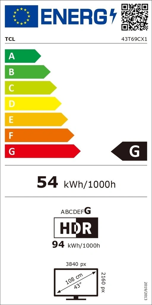 Televizorius TCL 43T69C nuotrauka