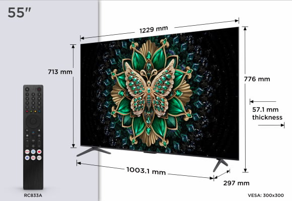 Televizorius TCL 55C6K nuotrauka