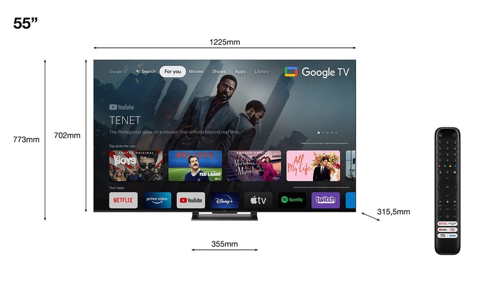 Televizorius TCL 55C745 nuotrauka